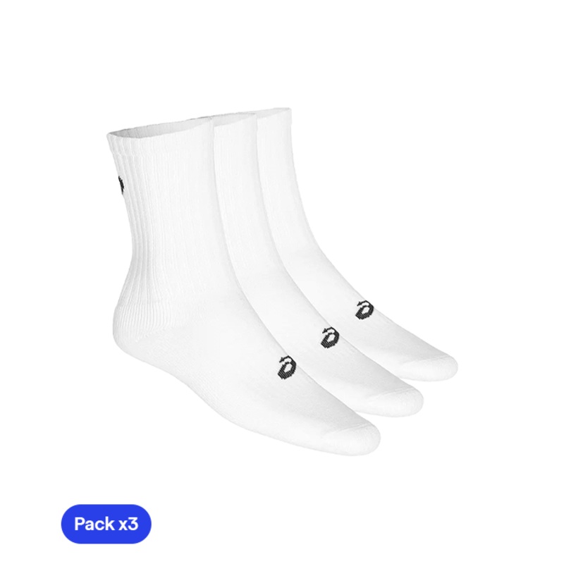 Calcetines Asics Crew (Pack x 3) Blanco