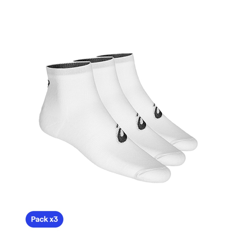 Calcetines Asics Quarter (Pack x 3) Blanco