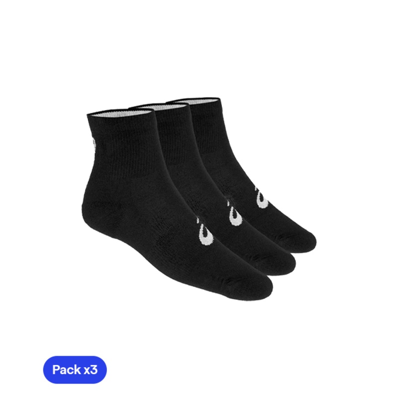 Calcetines Asics Quarter (Pack x 3) Negro