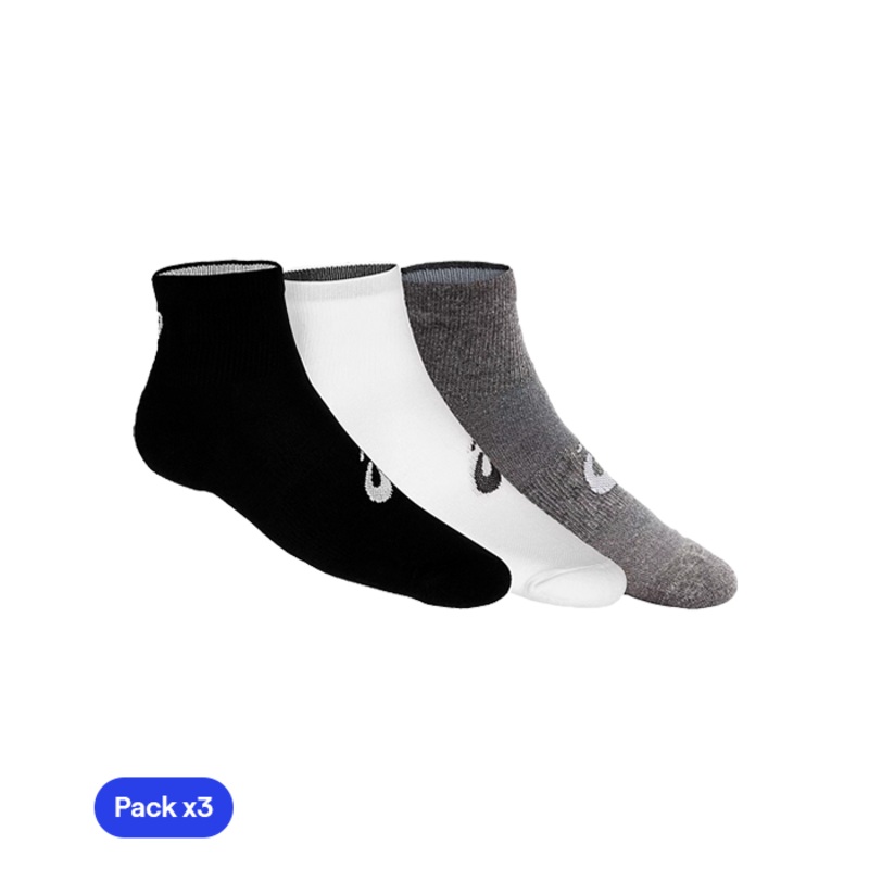 Calcetines Asics Quarter (Pack x 3) Blanco / Negro / Gris