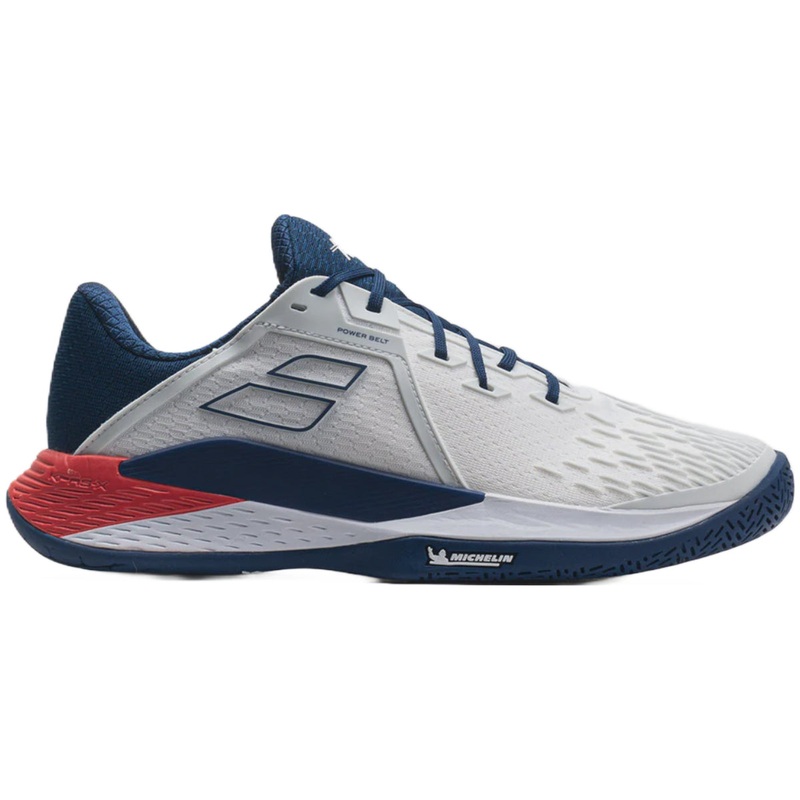 Babolat Men’s Propulse Fury 3 All Court Tennis Shoes – White/Estate Blue