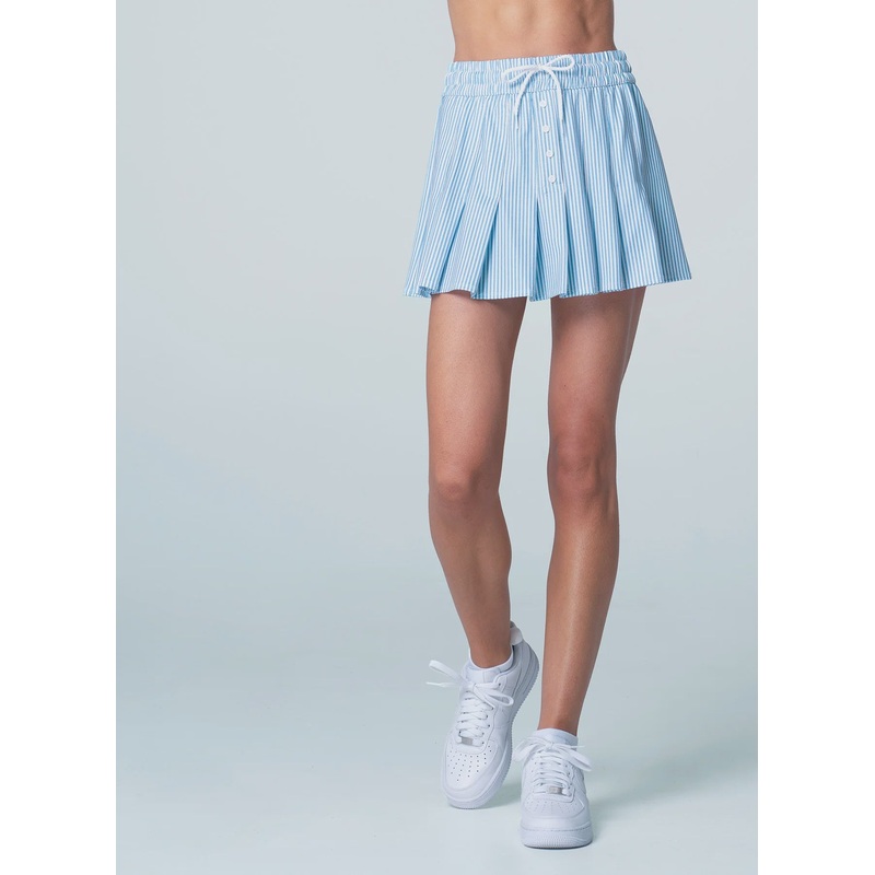 Lucky In Love Women’s High Waist Linen Stripe Skirt – CB802-40D432